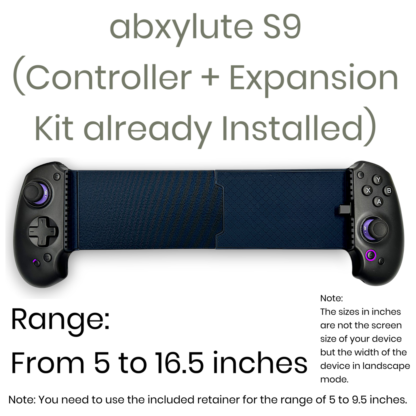 Abxylute S9 – Modded controllers for ROG Flow Z13, iPad 11", iPad Air 11" & 13", iPad Pro 11" & 13", Samsung Galaxy Tab, and any other Big Android Tablets