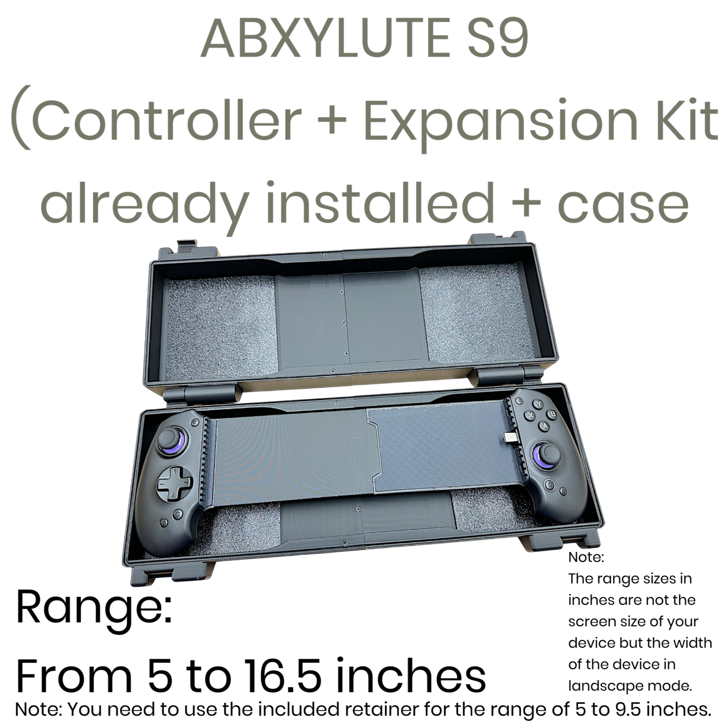 Abxylute S9 – Modded controllers for ROG Flow Z13, iPad 11", iPad Air 11" & 13", iPad Pro 11" & 13", Samsung Galaxy Tab, and any other Big Android Tablets