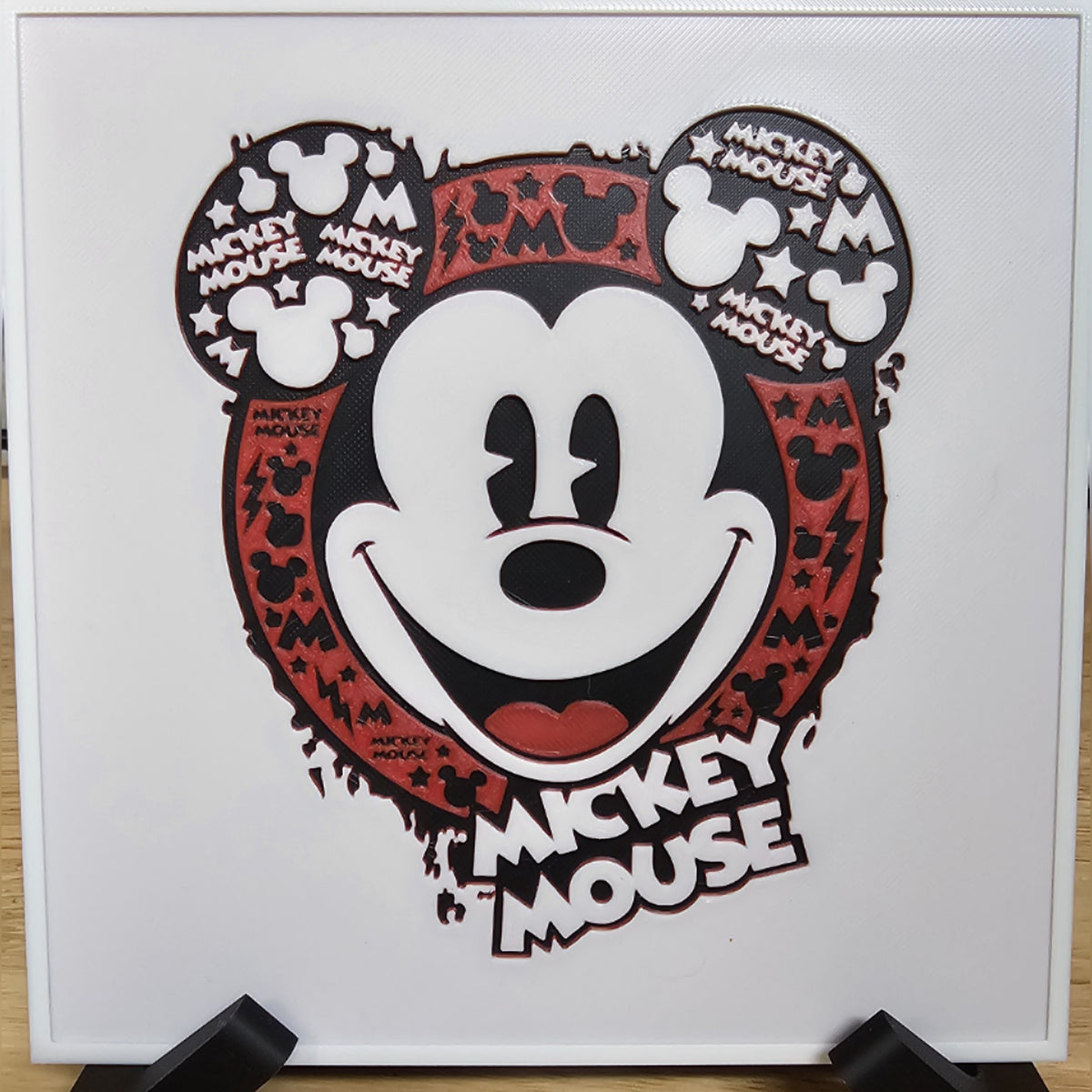 Mickey Mouse Filament Painting Art – 3D Printed Layered Portrait – photo 2
