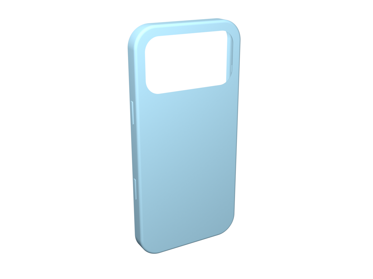 Custom iPhone case in Frozen light blue