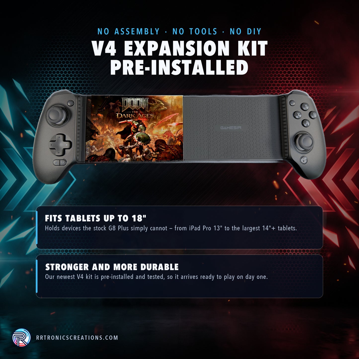 Gamesir G8 Plus Modded Tablet Controller – Doom: The Dark Ages Edition | ROG Z13 & iPad Pro