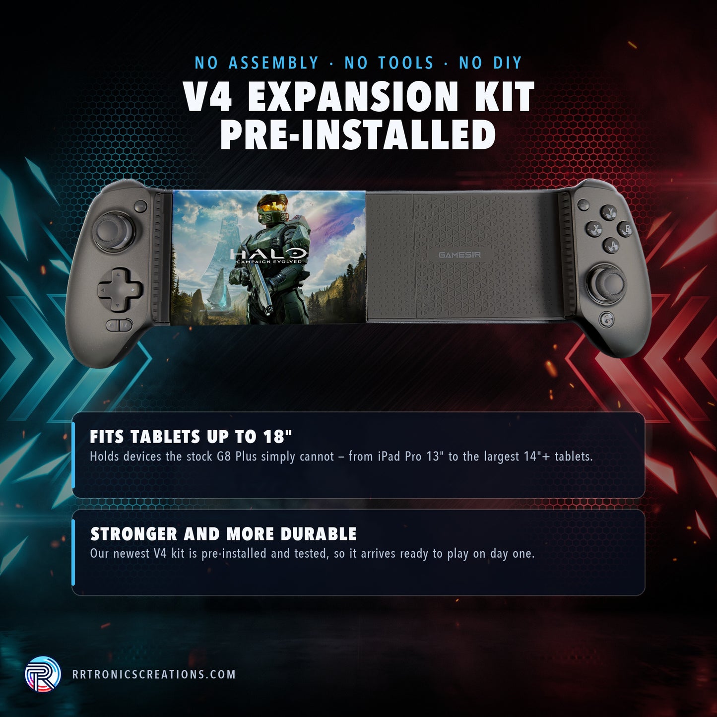 Gamesir G8 Plus Modded Tablet Controller – Halo: Campaign Evolved Edition | ROG Z13 & iPad Pro