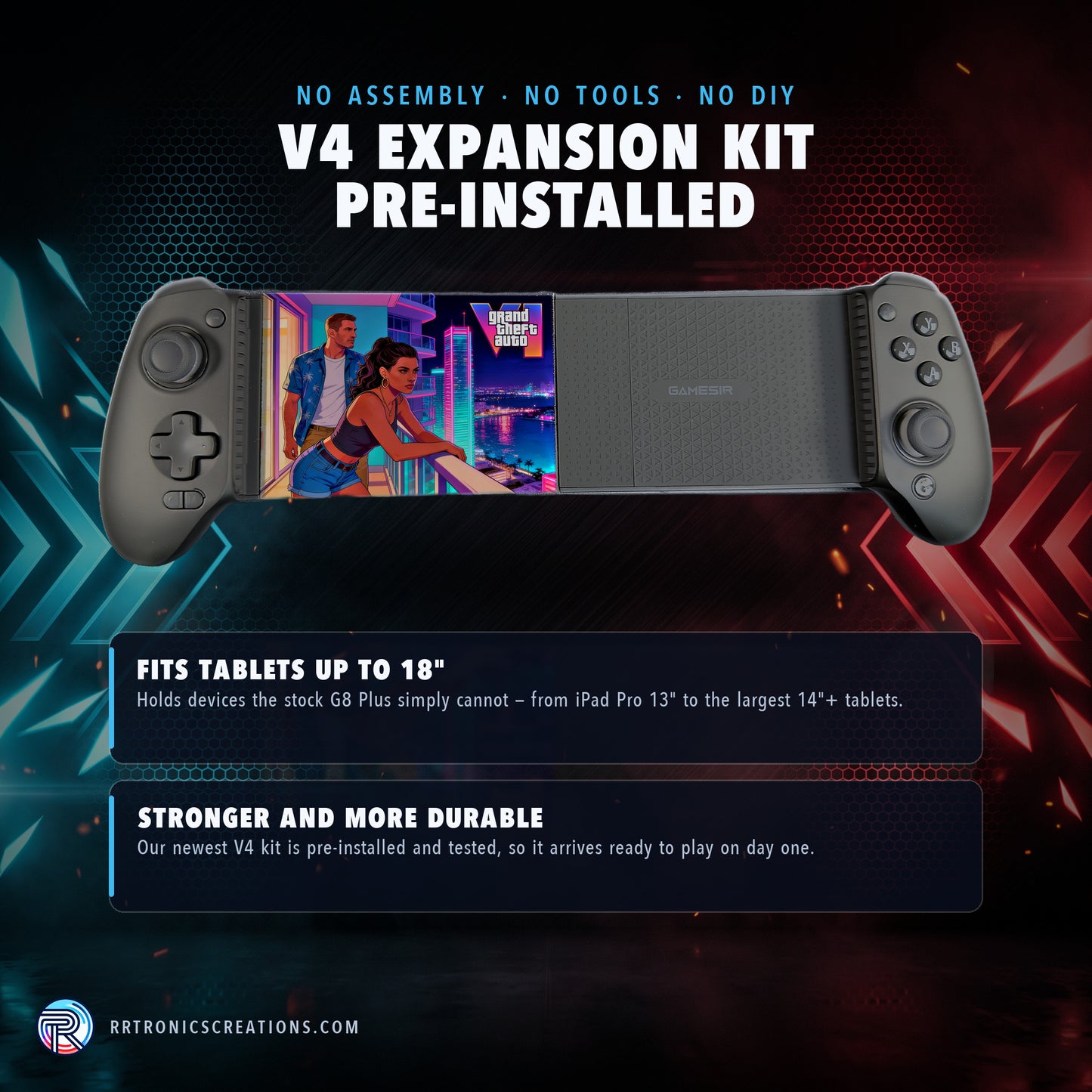 Gamesir G8 Plus Modded Tablet Controller – Grand Theft Auto VI Edition | ROG Z13 & iPad Pro