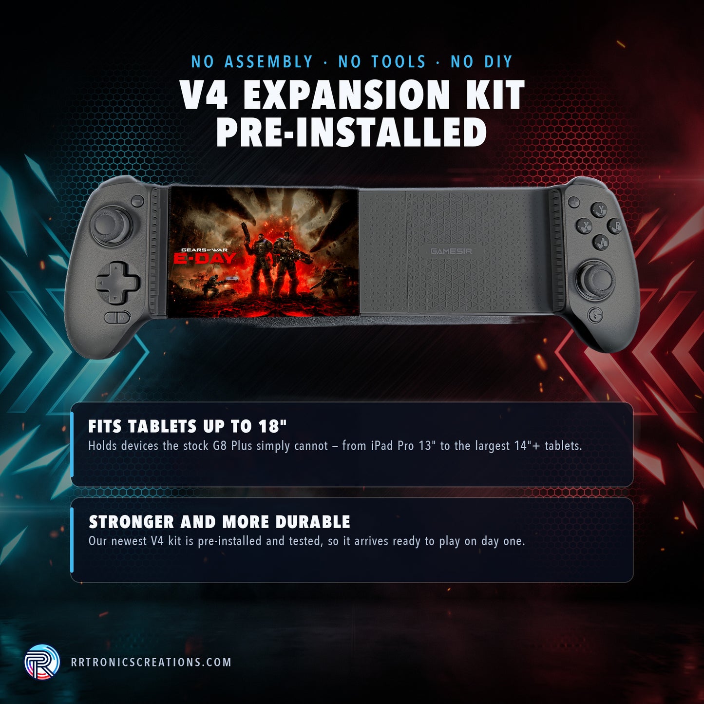 Gamesir G8 Plus Modded Tablet Controller – Gears of War: E-Day Edition | ROG Z13 & iPad Pro