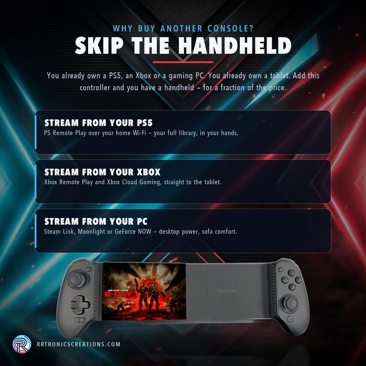 Gamesir G8 Plus Modded Tablet Controller – Gears of War: E-Day Edition | ROG Z13 & iPad Pro