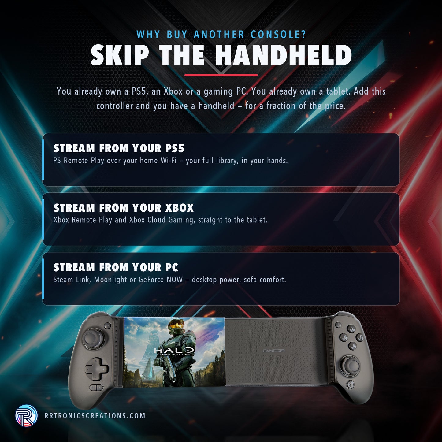 Gamesir G8 Plus Modded Tablet Controller – Halo: Campaign Evolved Edition | ROG Z13 & iPad Pro