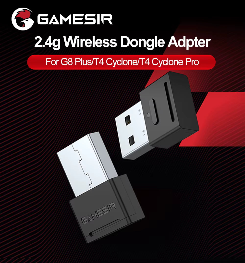 Gamesir 2.4G Wireless Dongle Receiver Gamepad Adapter Accessories for G8 Plus/T4 Cyclone Pro/T4 Cyclone 2.4GHz