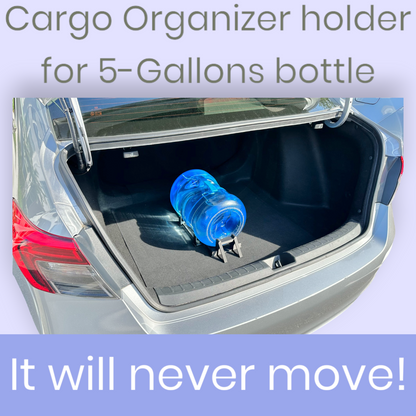 Cargo Organizer holder for 5-Gallons bottle, Car Trunk Storage Organize Should Be Used with Wool Trunk's Carpet for Car/Truck/SUV/Van