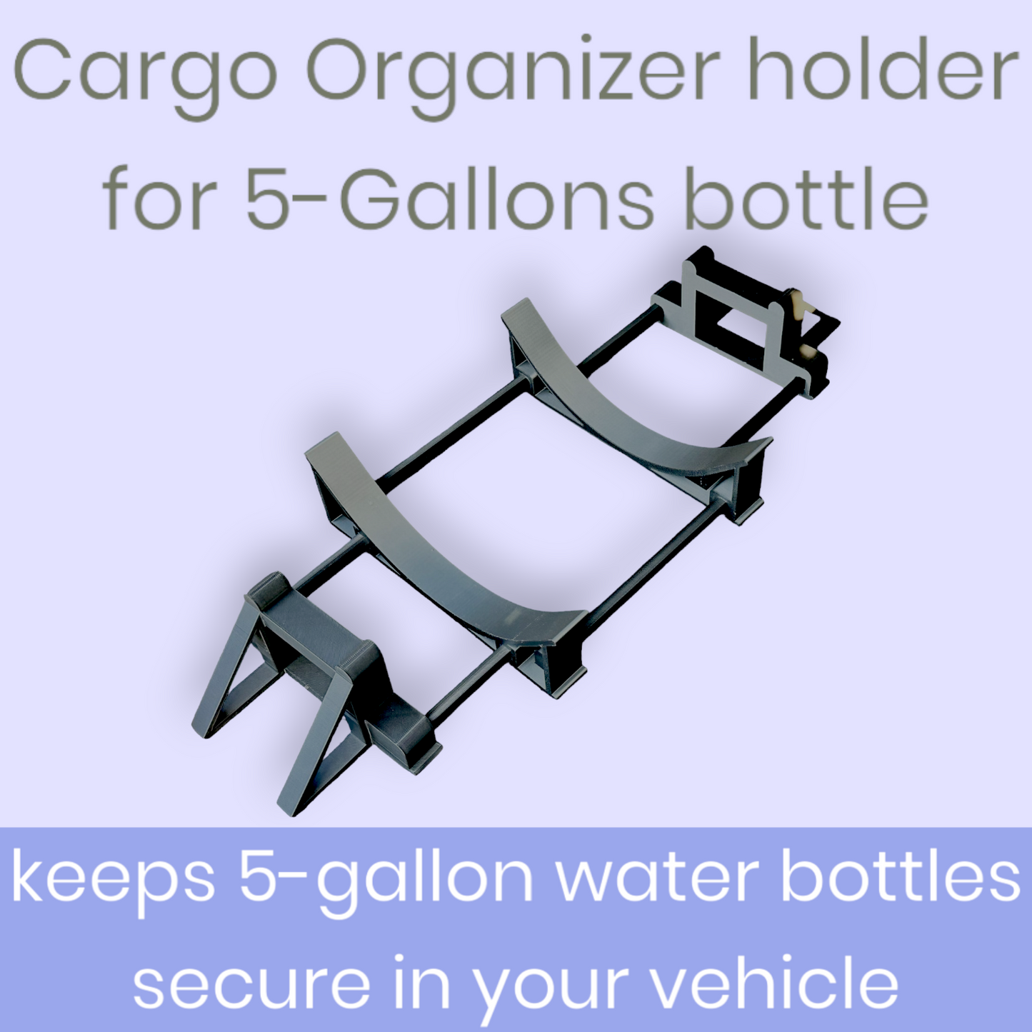 Cargo Organizer holder for 5-Gallons bottle, Car Trunk Storage Organize Should Be Used with Wool Trunk's Carpet for Car/Truck/SUV/Van