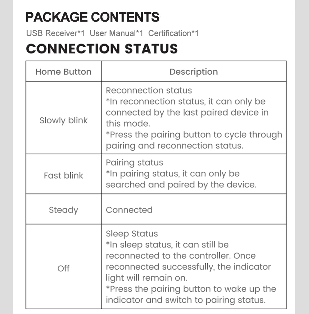 Gamesir 2.4G Wireless Dongle Receiver Gamepad Adapter Accessories for G8 Plus/T4 Cyclone Pro/T4 Cyclone 2.4GHz