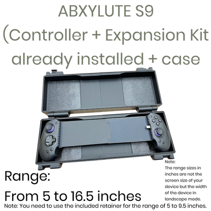 Abxylute S9 – Modded controllers for ROG Flow Z13, iPad 11", iPad Air 11" & 13", iPad Pro 11" & 13", Samsung Galaxy Tab, and any other Big Android Tablets