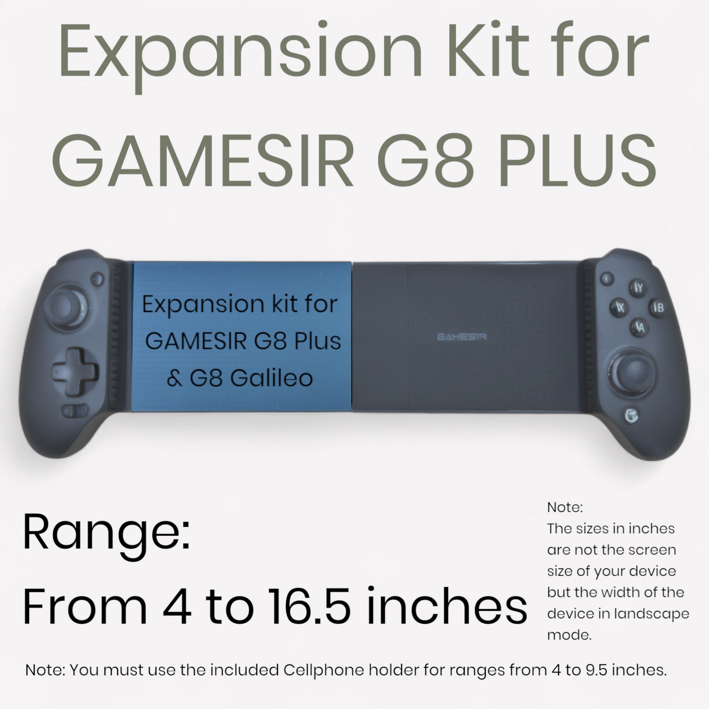 Expansion Kit for Gamesir G8 Plus – DIY Grip for ROG Z13, iPad Pro & Tablets (This is not a Controller)