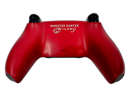 Monster Hunter Wilds PS5 DualSense Controller - back view detail, custom-modded PS5 controller