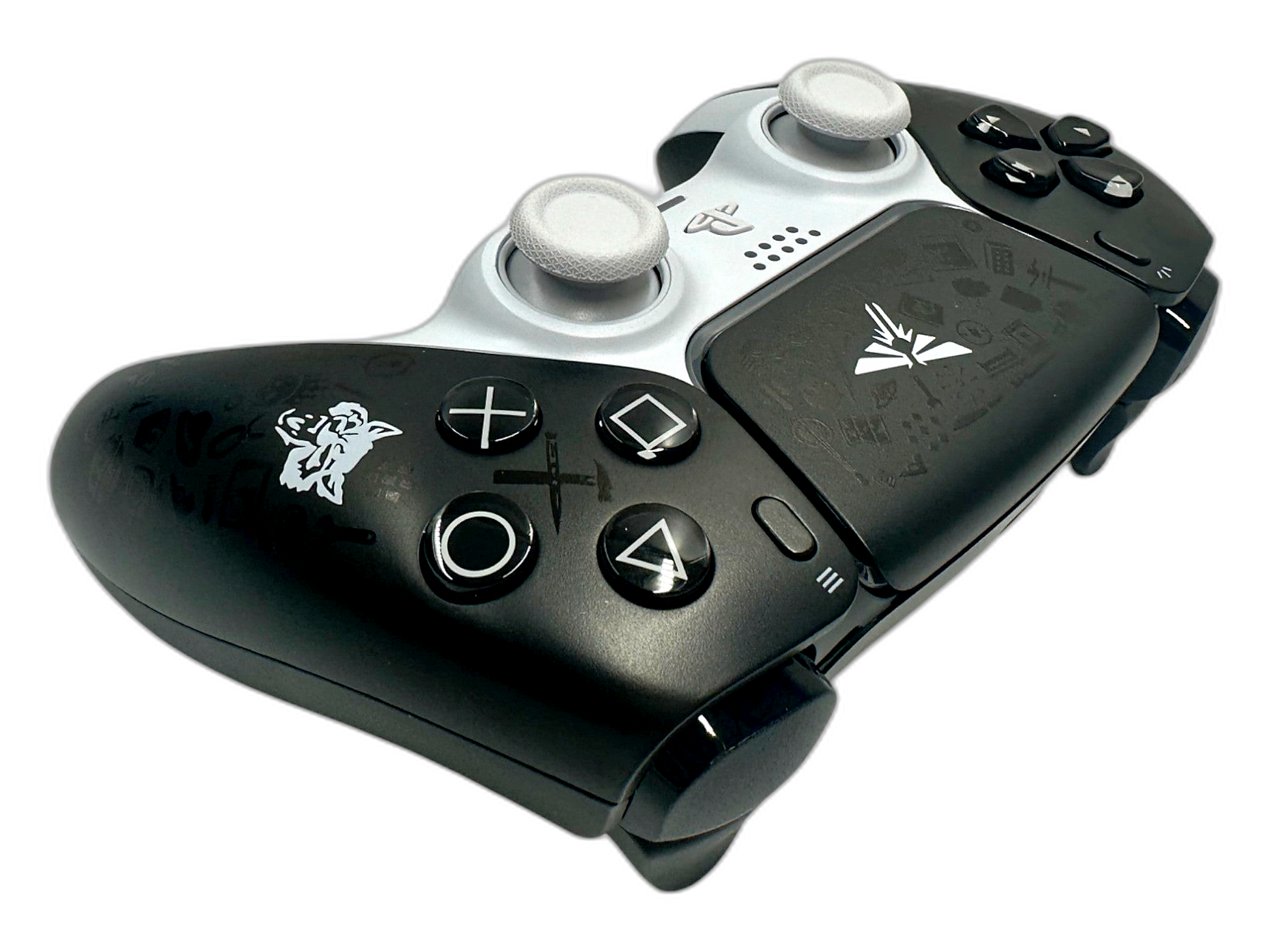 The Last of Us PS5 DualSense Controller - side angle detail, custom-modded PS5 controller