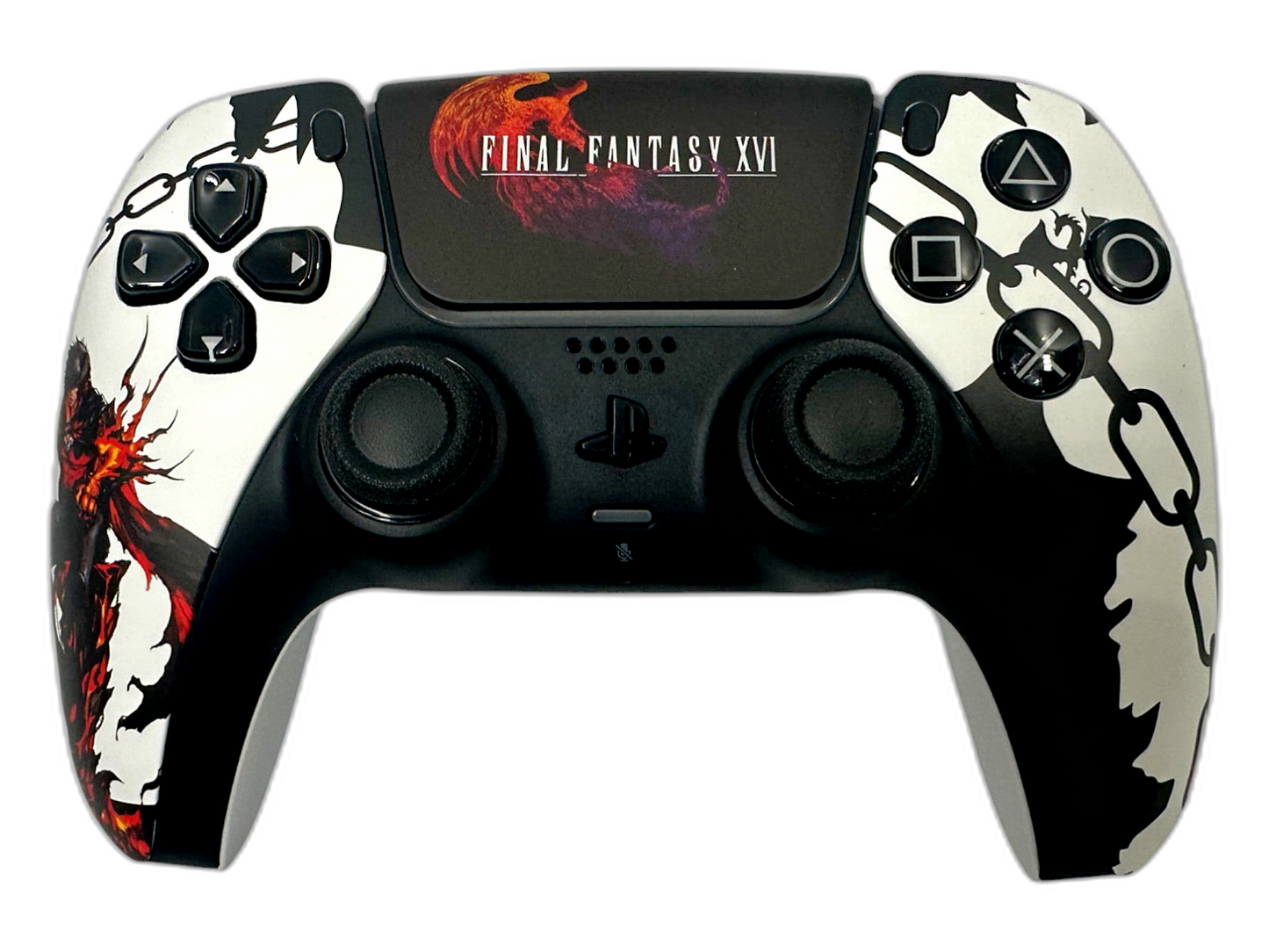 Final Fantasy XVI PS5 DualSense Controller - main view, custom-modded PS5 controller handcrafted in USA