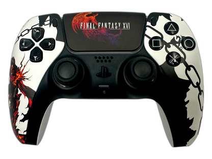 Final Fantasy XVI PS5 DualSense Controller - main view, custom-modded PS5 controller handcrafted in USA