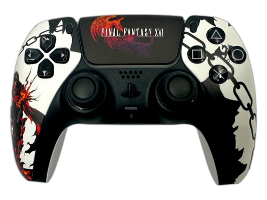 Final Fantasy XVI PS5 DualSense Controller - main view, custom-modded PS5 controller handcrafted in USA
