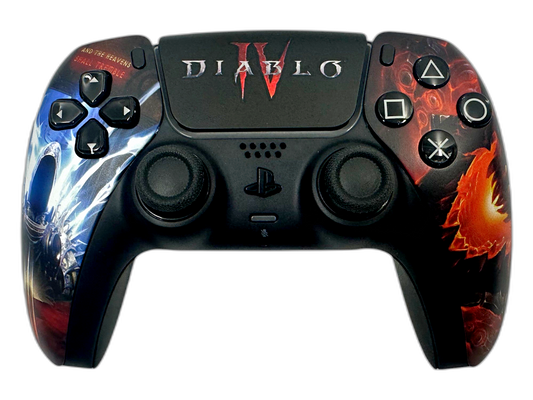 Diablo IV PS5 DualSense Controller - main view, custom-modded PS5 controller handcrafted in USA