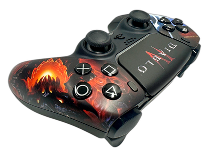 Diablo IV PS5 DualSense Controller - side angle detail, custom-modded PS5 controller