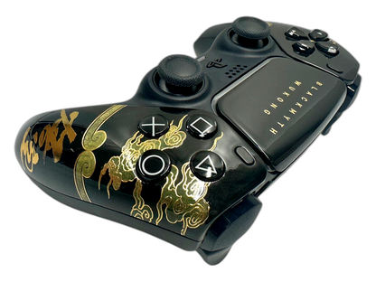 Black Myth: Wukong PS5 DualSense Controller - side angle detail, custom-modded PS5 controller