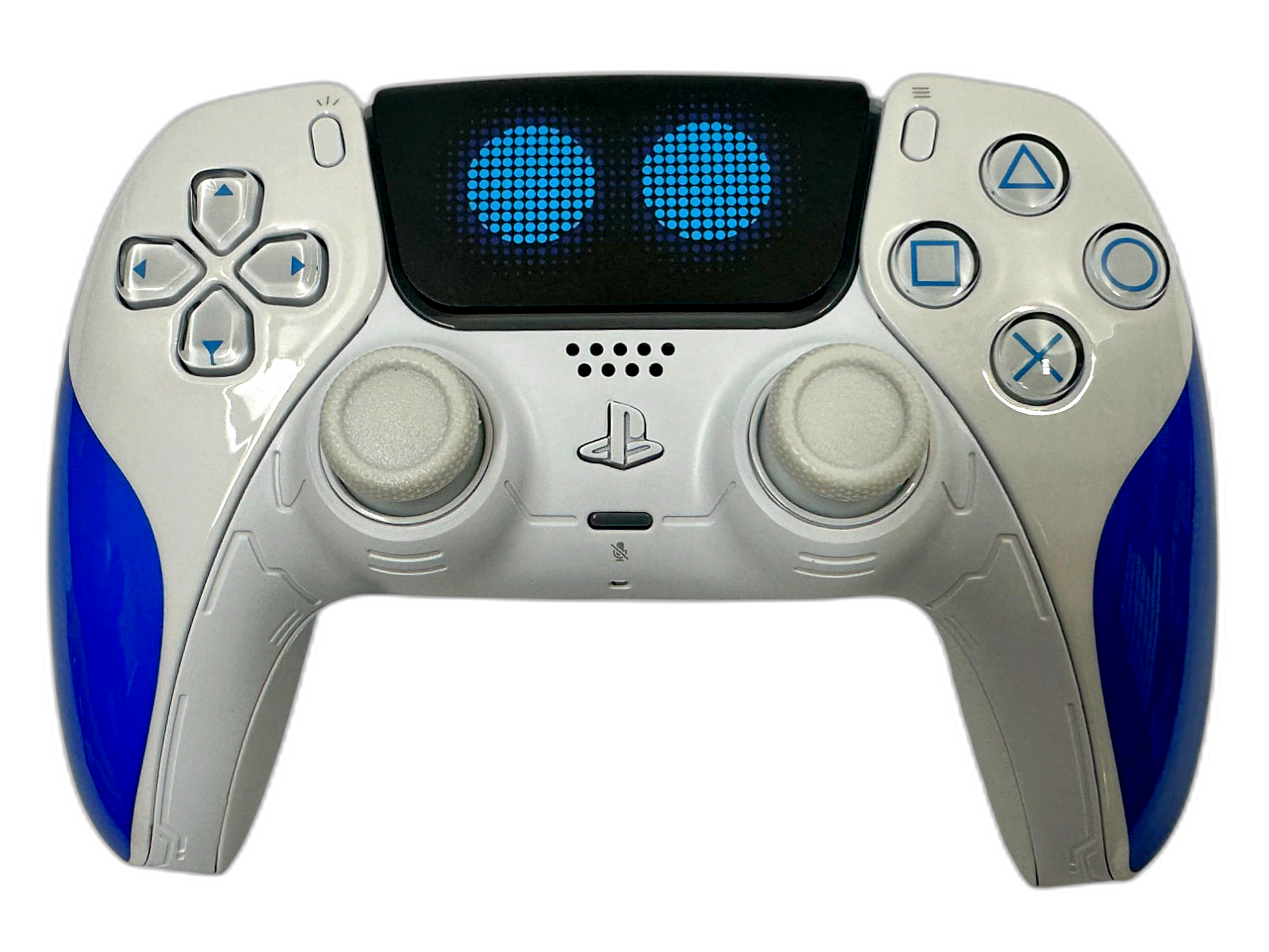 Astro Bot PS5 DualSense Controller - main view, custom-modded PS5 controller handcrafted in USA