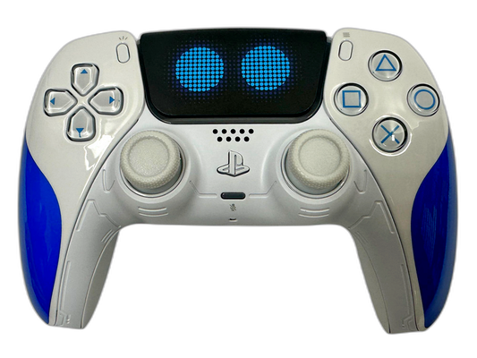 Astro Bot PS5 DualSense Controller - main view, custom-modded PS5 controller handcrafted in USA