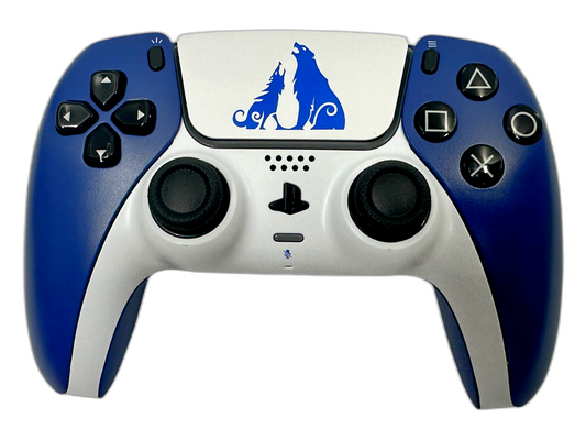 God of War Ragnarök Sköll & Hati Wolves - main view, custom-modded PS5 controller handcrafted in USA