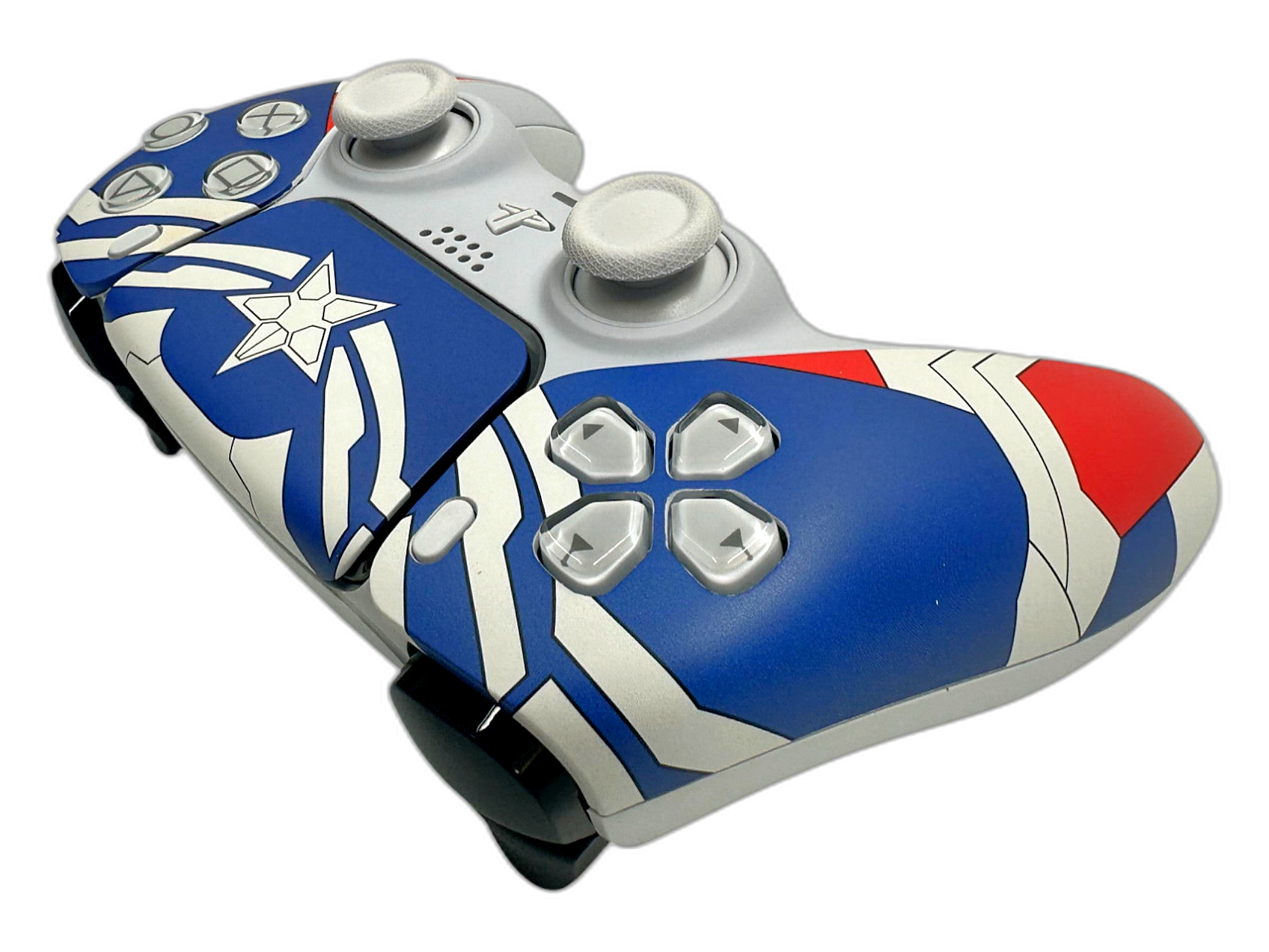 Captain America PS5 DualSense Controller - additional product photo, custom-modded PS5 controller