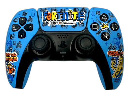 Fortnite PS5 DualSense Controller - main view, custom-modded PS5 controller handcrafted in USA