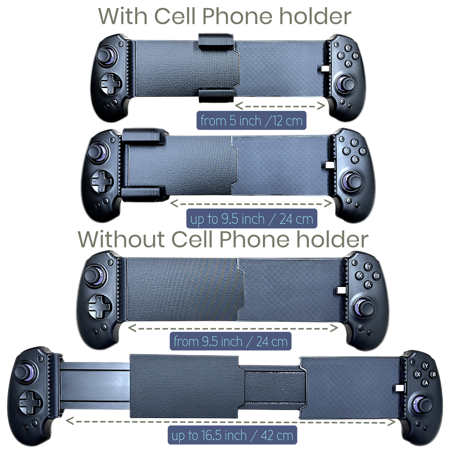 Expansion Kit for Abxylute S9 – DIY Grip for ROG Flow Z13, iPad Pro & Tablets (This is not a Controller)