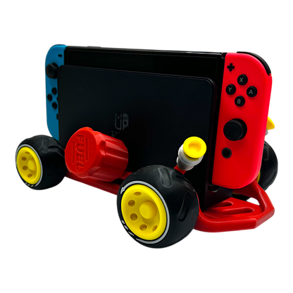 Racing Kart Stand for Nintendo Switch 1 & Nintendo Switch 2 – Console Holder with Game Storage – Gaming Display Stand for Switch Accessories - Red &amp; Green