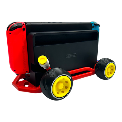 Racing Kart Stand for Nintendo Switch 1 & Nintendo Switch 2 – Console Holder with Game Storage – Gaming Display Stand for Switch Accessories - Red &amp; Green