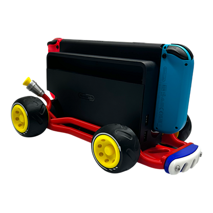Racing Kart Stand for Nintendo Switch 1 & Nintendo Switch 2 – Console Holder with Game Storage – Gaming Display Stand for Switch Accessories - Red &amp; Green