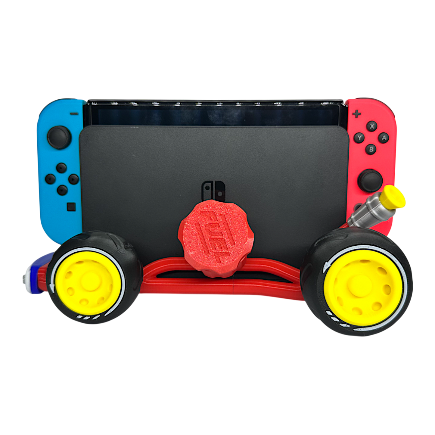 Racing Kart Stand for Nintendo Switch 1 & Nintendo Switch 2 – Console Holder with Game Storage – Gaming Display Stand for Switch Accessories - Red &amp; Green