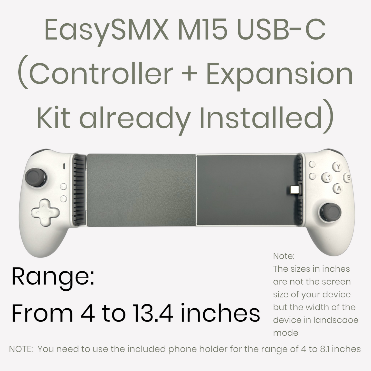 EasySMX M15 – Modded controller for iPad 11", iPad Air 11" & 13", iPad Pro 11" & 13", Samsung Galaxy Tab, Lenovo Legion Y700, and any other Big Android Tablets
