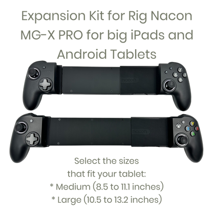 Expansion Kit for RIG Nacon MG-X PRO – Medium & Long Sizes for Tablets & Handhelds (This is not a gamepad)