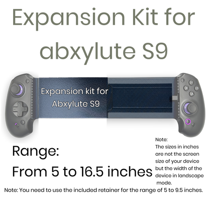 Expansion Kit for Abxylute S9 – DIY Grip for ROG Flow Z13, iPad Pro & Tablets (This is not a Controller)