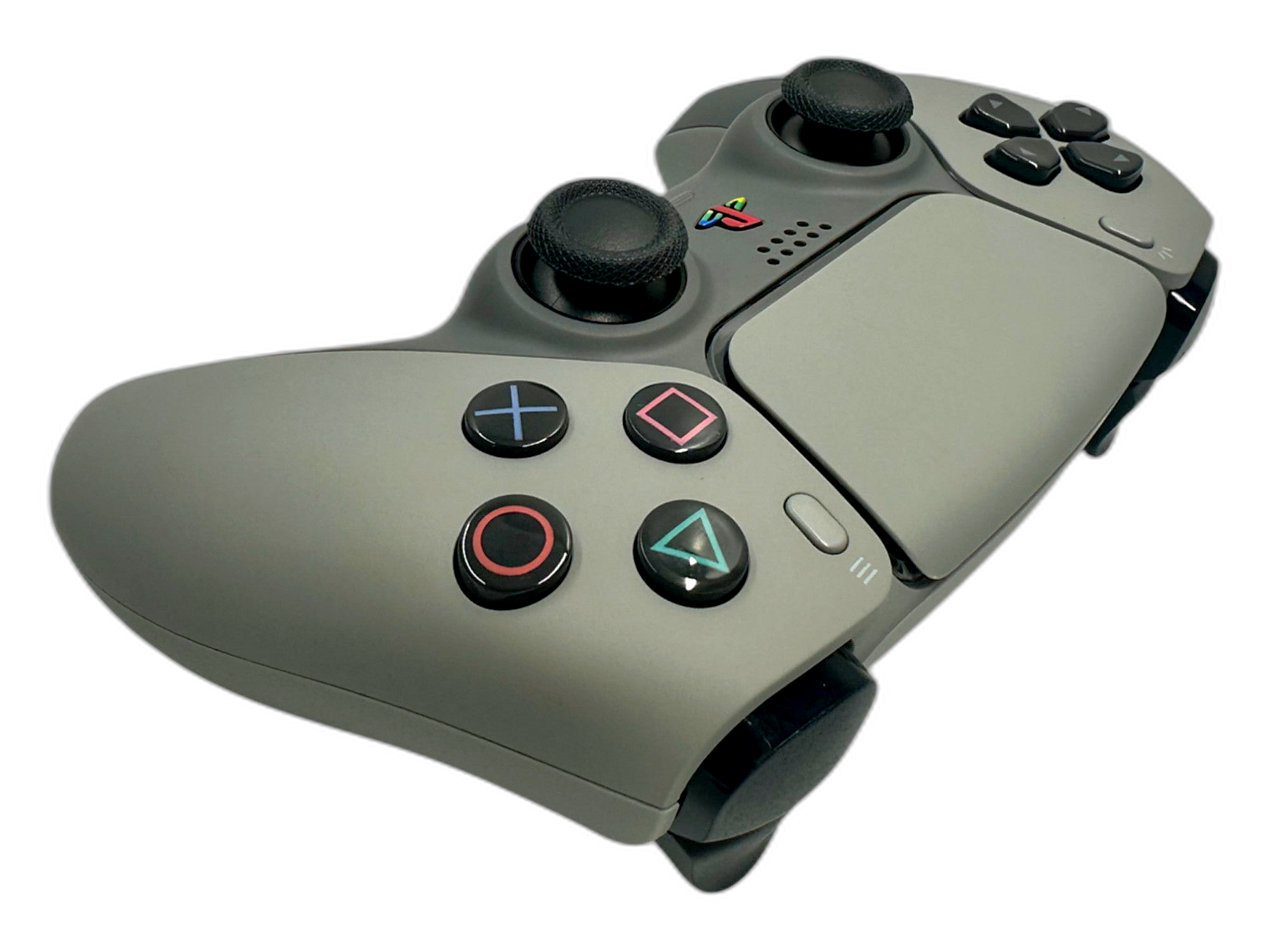 PS5 30th Anniversary DualSense Controller - side angle detail, custom-modded PS5 controller