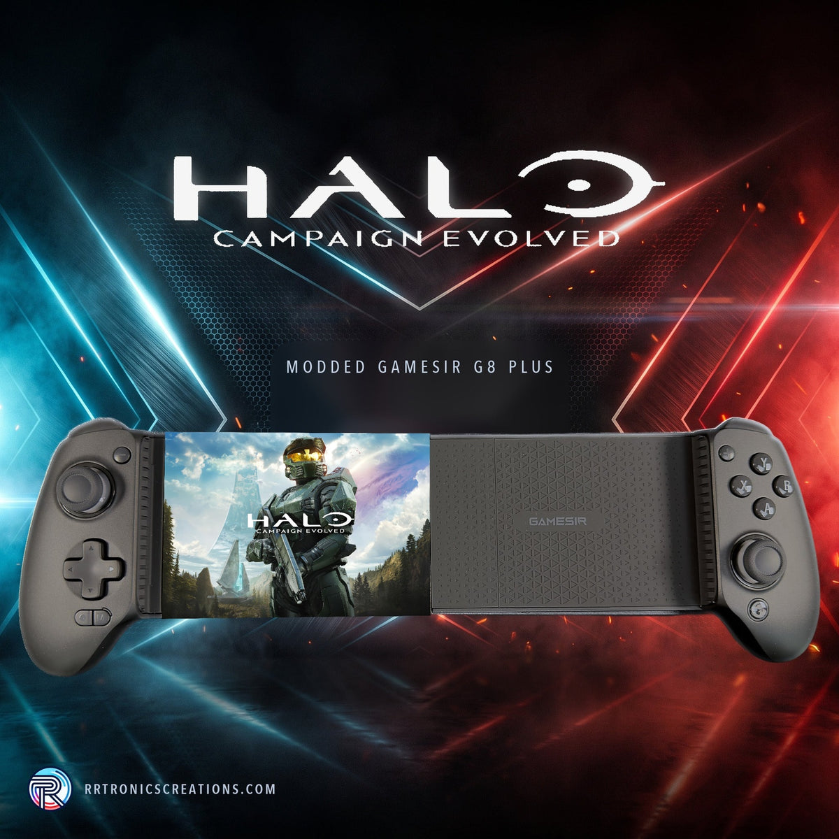 Halo: Campaign Evolved Edition — GameSir G8 Plus controller with printed expansion kit