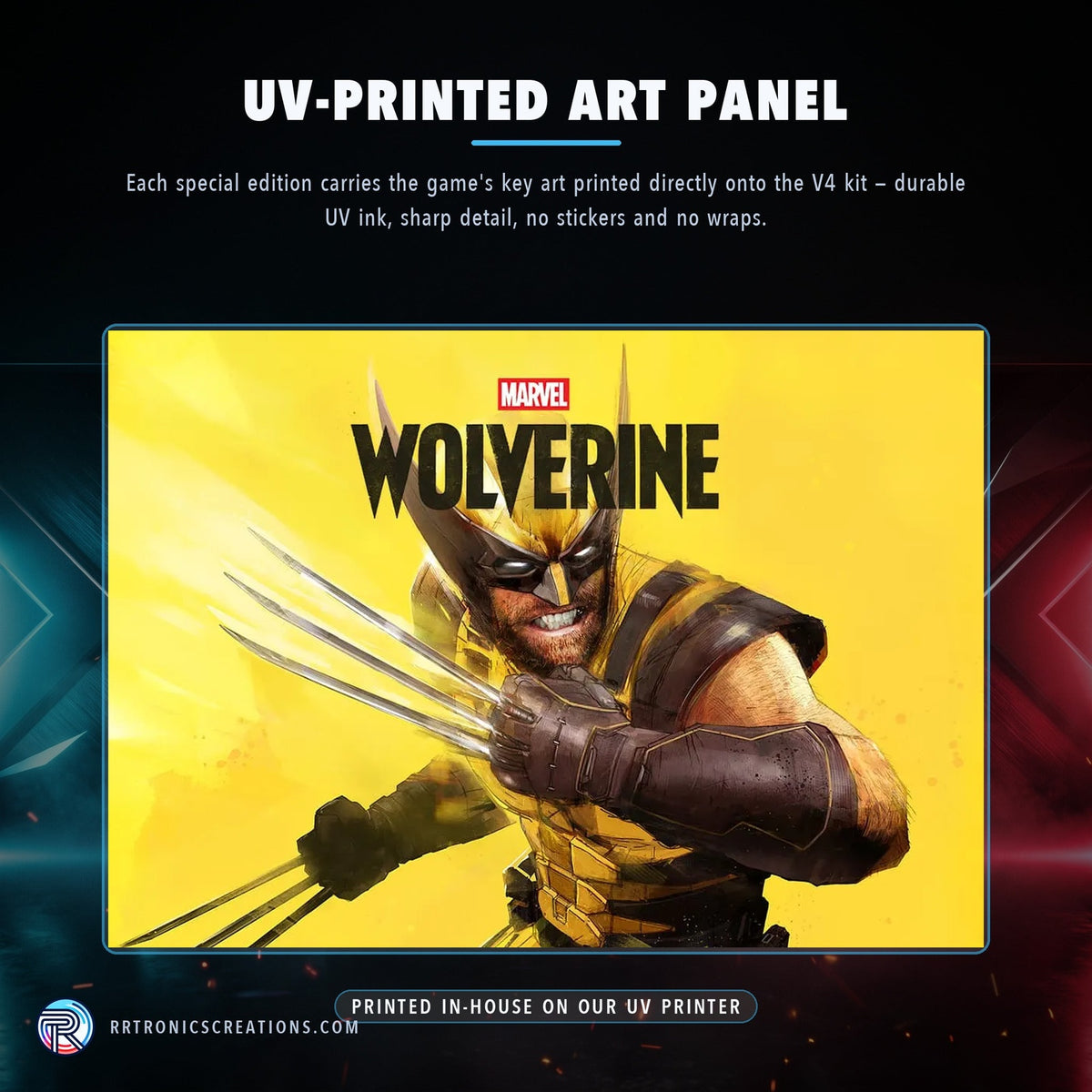 Wolverine Edition — UV-printed art panel, printed in-house