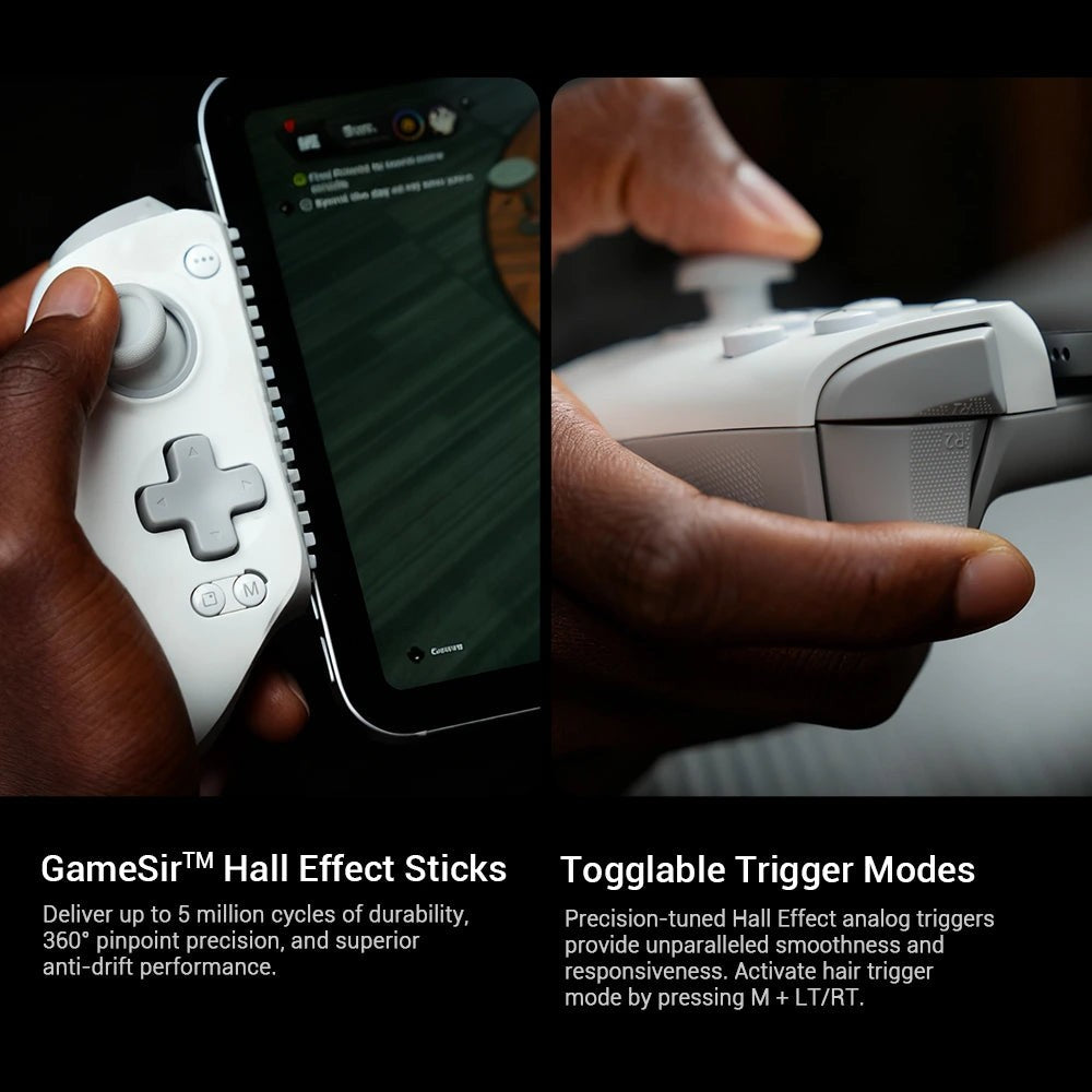 Gamesir G8 Plus MFI Hall Effect sticks and togglable Hall Effect triggers