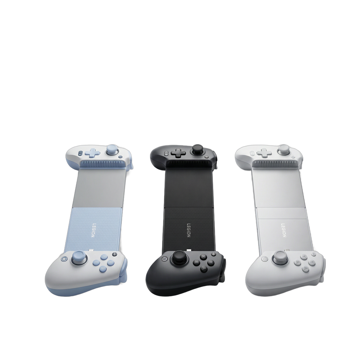 Gamesir G8 Plus MFI expansion kit three kitted controllers standing side by side