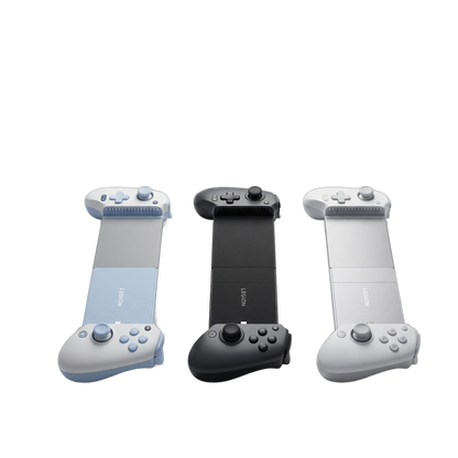 Gamesir G8 Plus MFI expansion kit three kitted controllers standing side by side