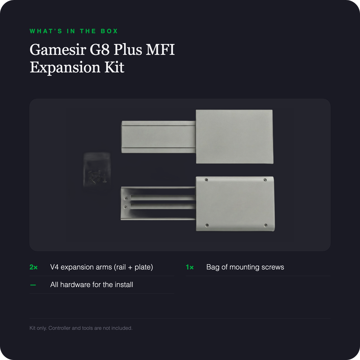 Gamesir G8 Plus MFI expansion kit - what is included in the box