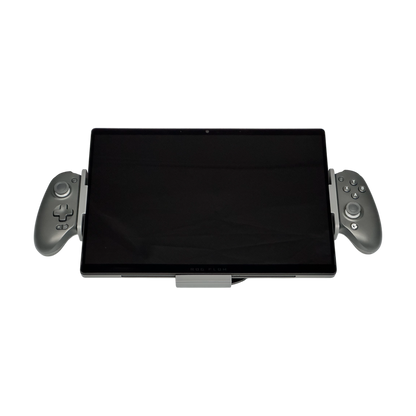 Gamesir G8 Plus V4 expansion kit installed on the controller holding a tablet