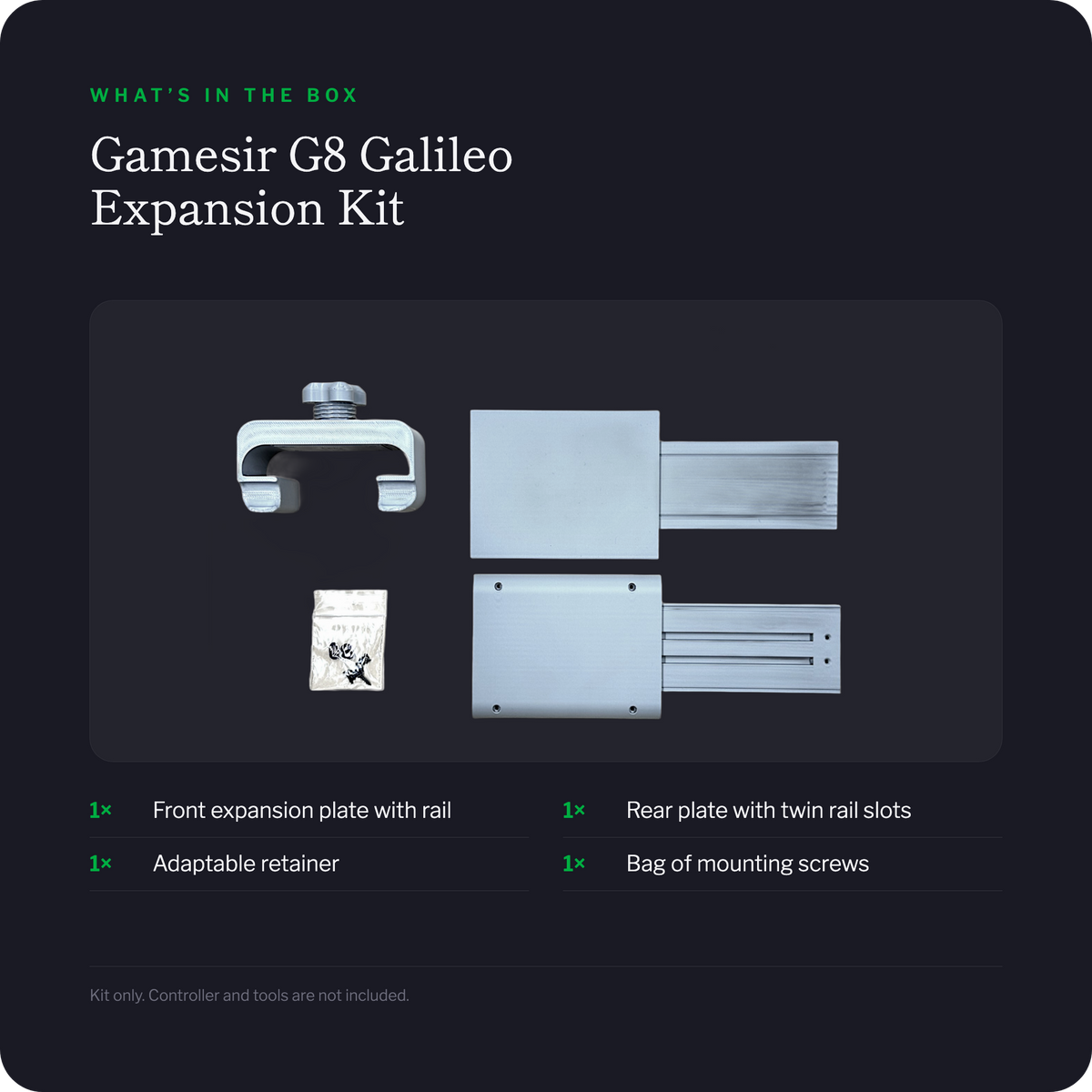 Gamesir G8 Galileo expansion kit - what is included in the box