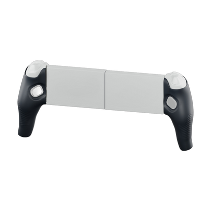Rear view of the controller grips installed