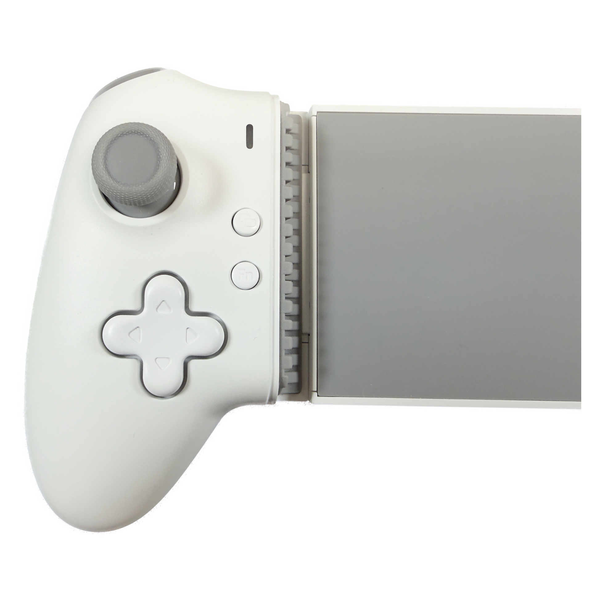 Memo S3 controller detail: mechanical D-pad, Fn button, Hall effect left stick and tray