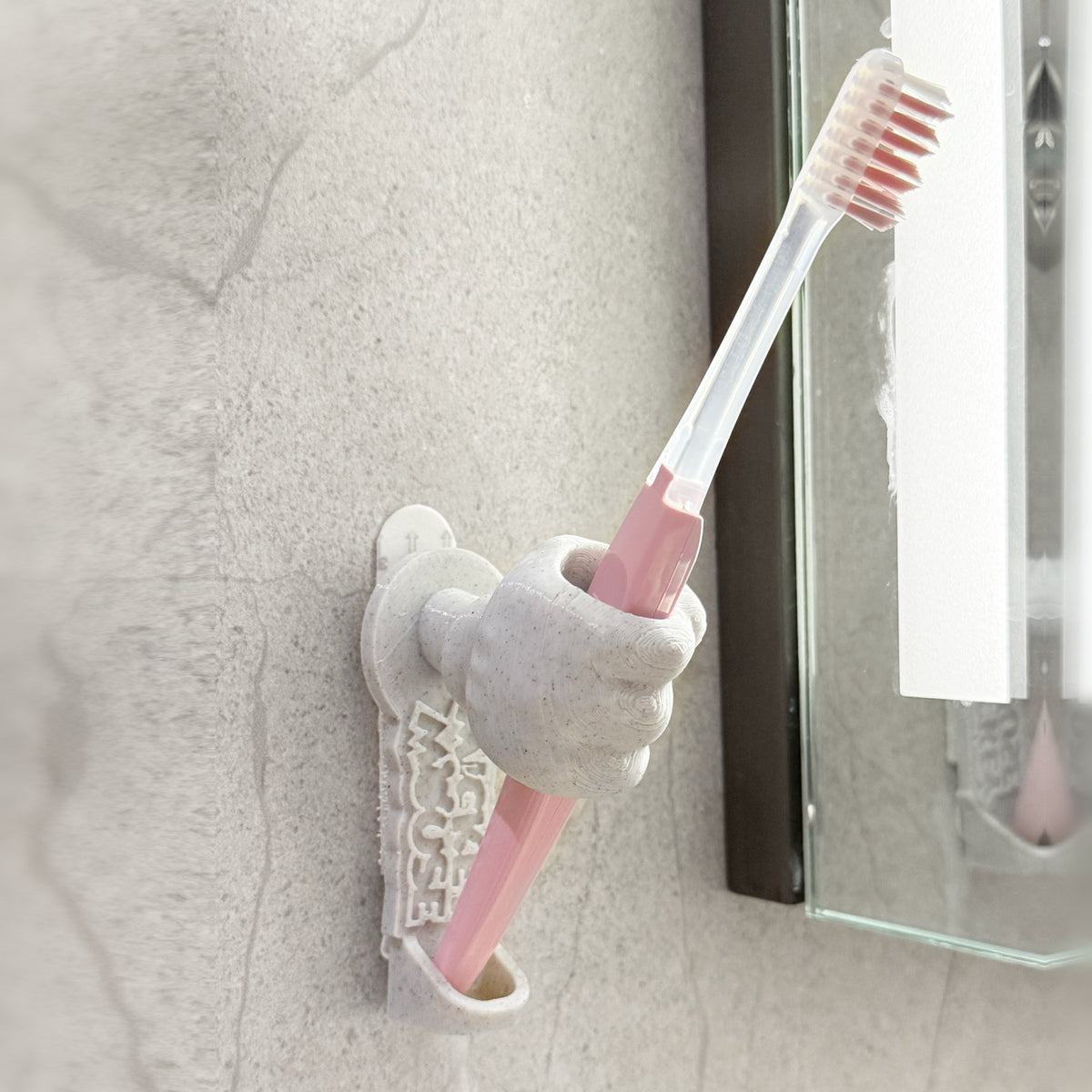 Mickey Glove Toothbrush Holder – 3D Printed Wall-Mount Bathroom Decor