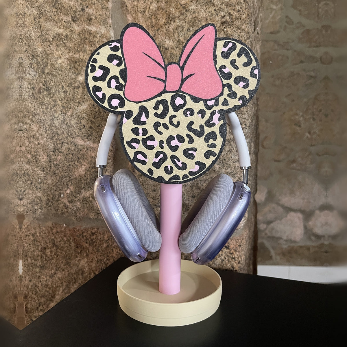 Minnie Tiger Print Headphone Stand – 3D Printed Desk Decor